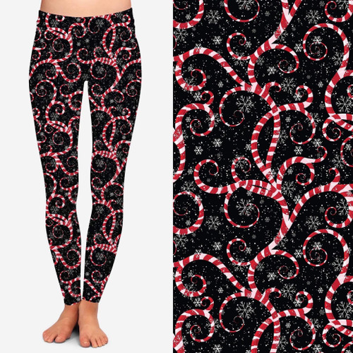 Twisted Candy Canes - Leggings
