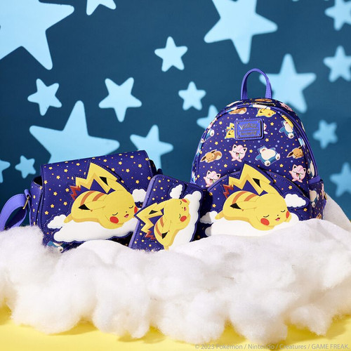 Loungefly Sleeping Pikachu and Friends Mini Backpack