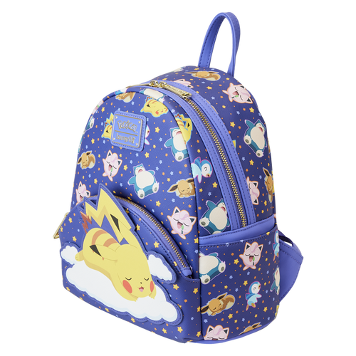 Loungefly Sleeping Pikachu and Friends Mini Backpack
