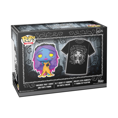 The Corpse Bride Emily Blacklight Funko Pop! Vinyl Figure #1370 and Adult T-Shirt 2-Pack