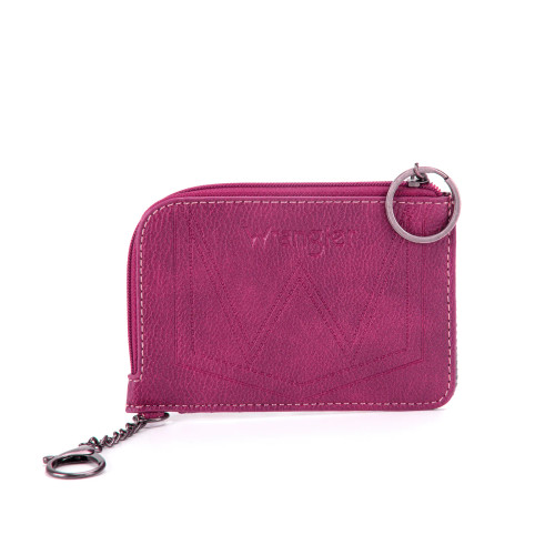 Wrangler Southwestern Art Print Mini Zip Card Case - Hot Pink