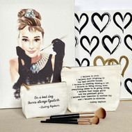 Charming Makeup/Essentials Bag. Audrey Hepburn