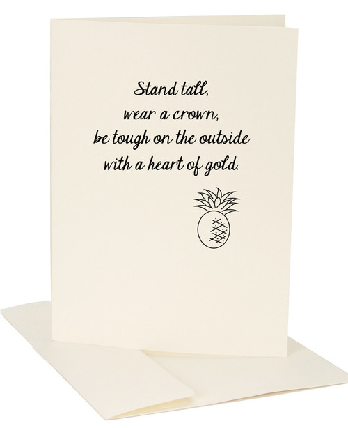 Stand Tall Wear a Crown Pineapple Greeting Card by Jules