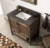 Rustic Brown Single Sink Vanity w Moon Stone Countertop - WH5136-BR 03
