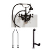 TTC463BTW Bathtub Wall Mounted Telephone Style Faucet In Oil Rubbed Bronze