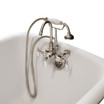 TTC684BTW Bathtub Wall Mounted Gooseneck Faucet in Brushed Nickel