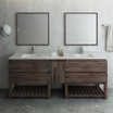 84" Double Sink Bathroom Vanity w/ Open Bottom & Mirrors  FVN31-361236ACA-FS 02