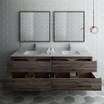 72" Wall Hung Double Sink Modern Bathroom Vanity w/ Mirrors FVN31-3636ACA 03