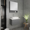 Fresca Lucera 24" Gray Wall Hung Vessel Sink Modern Bathroom Vanity w/ Medicine Cabinet