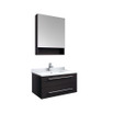 Fresca Lucera 30" Espresso Wall Hung Undermount Sink Modern Bathroom Vanity w/ Medicine Cabinet FVN6130ES-UNS