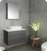 Fresca FVN6183GR-VSL Modello 32" Gray Wall Hung Modern Bathroom Vanity with Medicine Cabinet