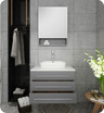 Fresca FVN6183GR-VSL Modello 32" Gray Wall Hung Modern Bathroom Vanity with Medicine Cabinet