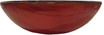 Burnt Yellow, Brown & Red Hand-Painted Glass Vessel  Sink (NOHP-G013)