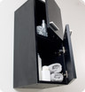 Fresca Black Bathroom Linen Side Cabinet w/ 2 Storage Areas (FST8091BW) 2