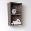 20" Fresca Gray Oak Bathroom Linen Side Wallmount Cabinet w/ 2 Open Storage Areas (FST8092GO)