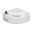 4.9 ft. Corner Whirlpool Tub in White 01