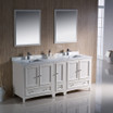 72 inch Traditional Double Sink Antique White Vanity - FVN20-301230AW 01