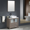 30 inch Gray Oak Bathroom Vanity & Vessel Sink - FVN6230GO-VSL 01