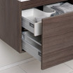24 inch Gray Oak Wallmount Bathroom Vanity &  Medicine Cabinet (FVN8006GO)