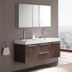 54 inch Gray Oak Double Sink Wallmount Vanity& Medicine Cabinet - FVN8013GO 05