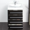 23.38 inches Black Modern Bathroom Vanity w/ Medicine Cabinet (FVN8024BW) 02