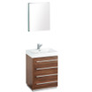 23.38 inches Walnut Modern Bathroom Vanity & Medicine Cabinet - FVN8024GW 07