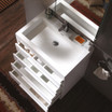 29.38 inch White Modern Bathroom Vanity w/ Medicine Cabinet - FVN8030WH 03