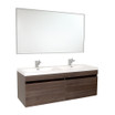 56 5/8 inch Gray Oak Wallmount Vanity w/ Wavy Long Sink - FVN8040GO 05