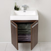 22 1/2 inch Single Walnut Basin Sink Vanity w/ Medicine Cabinet - FVN8058GW 01