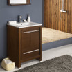 24 inch (FVN8125WG) Wenge Brown Single Basin Sink Vanity w/ Mirror 02