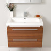 31 3/8 inch Wallmount Teak Single Basin Sink Bathroom Vanity & Medicine Cabinet Fresca (FVN8080TK)