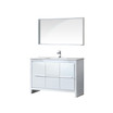 White Modern Vanity w/ Mirror & Faucet - FVN8148WH 06