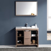 Gray Oak Modern Bathroom Vanity w/ Mirror & Faucet - FVN8140GO 03