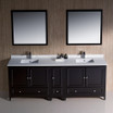 Espresso Traditional Double Sink 84 inch Bathroom Vanity - FVN20-361236ES 77