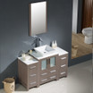 48 Vessel Sink Gray Oak Vanity w/ 2 Side Cabinets - FVN62-122412GO-VSL 82