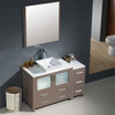 Gray Oak Torino Vanity Vessel Sink,Side Cabinet - FVN62-3612GO-VSL 02