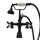 TTC463D Deck Mounted Telephone Style Faucet With 2" Risers in Matt Black