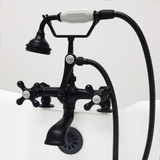 TTC463D Deck Mounted Telephone Style Faucet With 2" Risers in Matt Black