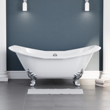 Cast Iron Clawfoot Tub - Buchanan With Chrome Feet