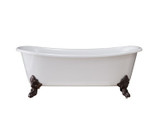 72" Cast iron double slipper, Oil Rubbed Bronze Feet 02