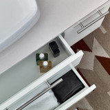 Fresca Lucera 36" White Wall Hung Vessel Sink Bathroom Vanity w/ Medicine Cabinet - Left Version 