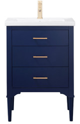 24" Single Basin Sink Vanity In Blue: Mason  01