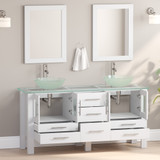 Glass Rayne | 63 Inch Glass Double Vanity