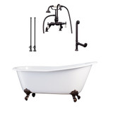 67 inch Clay with Deck Mounted Faucet Package