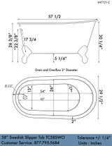 58" Holt Dimensions