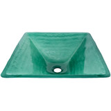 Frosted Green Square Vessel Sink (TIS-286G) 41