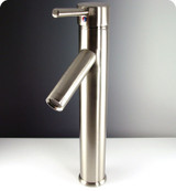 Tall Brushed Nickel Single Hole Vessel Bathroom Vanity Faucet  - FFT1045BN 04
