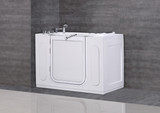 50"  Walk-In Whirlpool Bath Tub with Left Drain and Side Panel in White 01