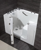 50"  Walk-In Whirlpool Bath Tub with Left Drain and Side Panel in White 04