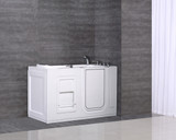 Walk-In Whilrpool Bath Tub with Right Drain and Side Panel in White 01